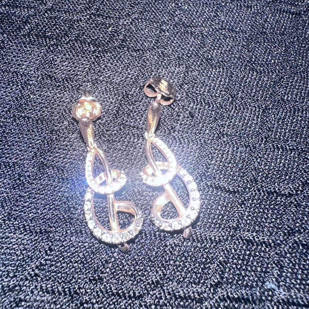 Dazzling Gold and Silver Drop Earrings